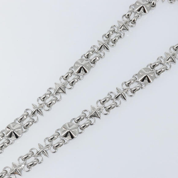 LOUIS VUITTON Chain Shoulder Strap metal 23.6"" Silver LV Auth 150645