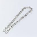 LOUIS VUITTON Chain Shoulder Strap metal 23.6"" Silver LV Auth 150645-6