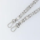 LOUIS VUITTON Chain Shoulder Strap metal 23.6"" Silver LV Auth 150645-7