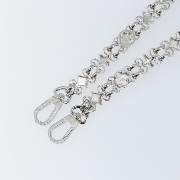 LOUIS VUITTON Chain Shoulder Strap metal 23.6"" Silver LV Auth 150645