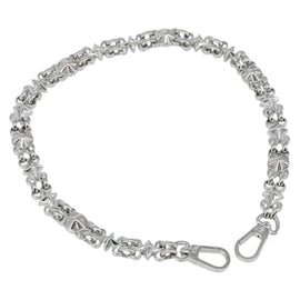 LOUIS VUITTON Chain Shoulder Strap metal 23.2"" Silver LV Auth 150646