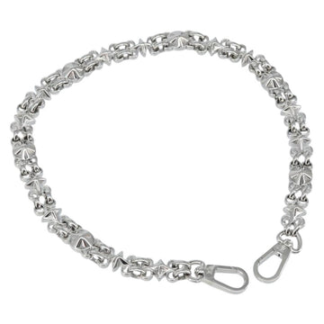 LOUIS VUITTON Chain Shoulder Strap metal 23.2"" Silver LV Auth 150646