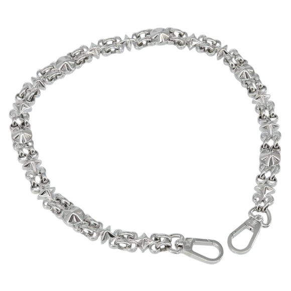 LOUIS VUITTON Chain Shoulder Strap metal 23.2"" Silver LV Auth 150646
