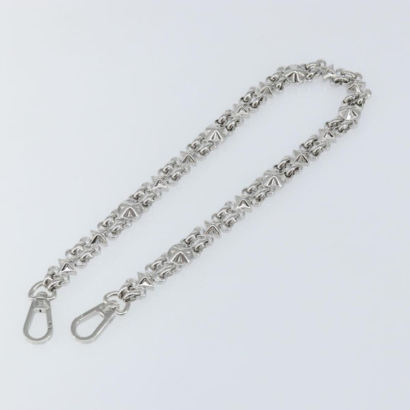 LOUIS VUITTON Chain Shoulder Strap metal 23.2"" Silver LV Auth 150646