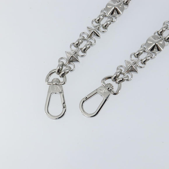 LOUIS VUITTON Chain Shoulder Strap metal 23.2"" Silver LV Auth 150646