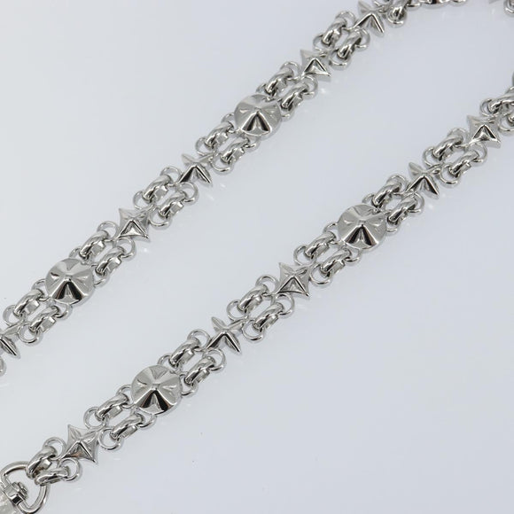 LOUIS VUITTON Chain Shoulder Strap metal 23.2"" Silver LV Auth 150646