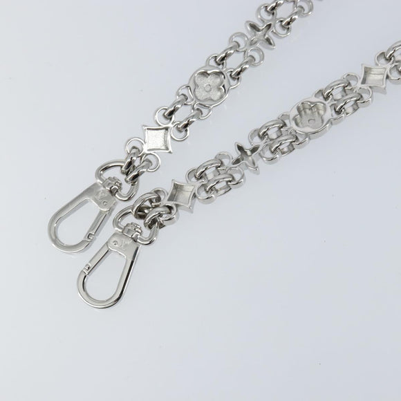 LOUIS VUITTON Chain Shoulder Strap metal 23.2"" Silver LV Auth 150646