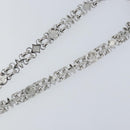 LOUIS VUITTON Chain Shoulder Strap metal 23.2"" Silver LV Auth 150646-8