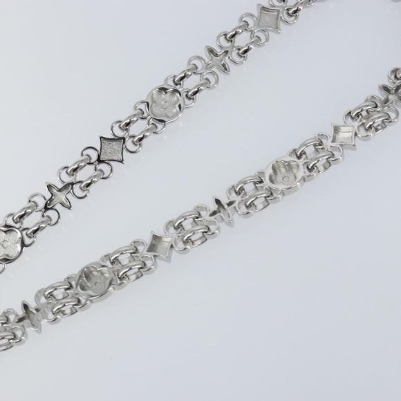 LOUIS VUITTON Chain Shoulder Strap metal 23.2"" Silver LV Auth 150646