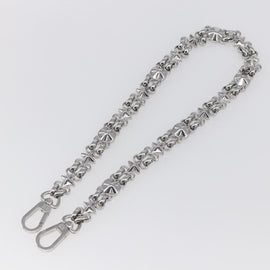 LOUIS VUITTON Chain Shoulder Strap metal 23.6"" Silver LV Auth 150647 - 0