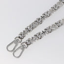LOUIS VUITTON Chain Shoulder Strap metal 23.6"" Silver LV Auth 150647-7