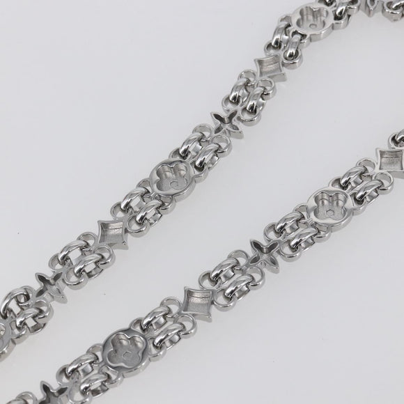 LOUIS VUITTON Chain Shoulder Strap metal 23.6"" Silver LV Auth 150647
