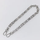 LOUIS VUITTON Chain Shoulder Strap metal 23.6"" Silver LV Auth 150648-6