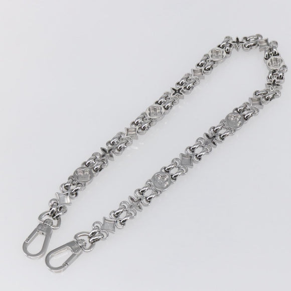 LOUIS VUITTON Chain Shoulder Strap metal 23.6"" Silver LV Auth 150648