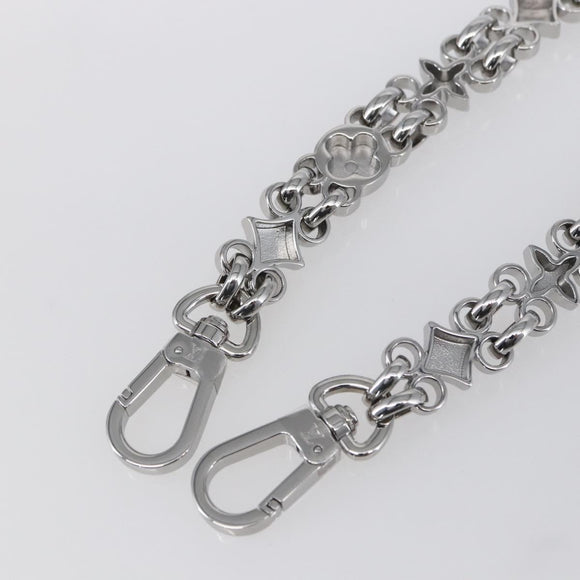 LOUIS VUITTON Chain Shoulder Strap metal 23.6"" Silver LV Auth 150648