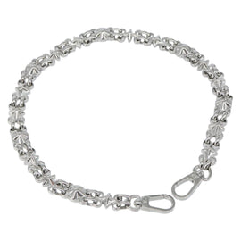 LOUIS VUITTON Chain Shoulder Strap metal 23.2"" Silver LV Auth 150649