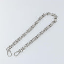 LOUIS VUITTON Chain Shoulder Strap metal 23.2"" Silver LV Auth 150649-2