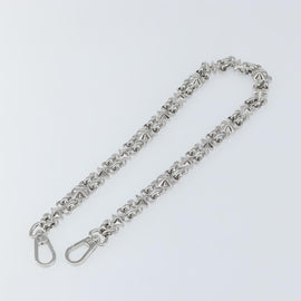 LOUIS VUITTON Chain Shoulder Strap metal 23.2"" Silver LV Auth 150649 - 0