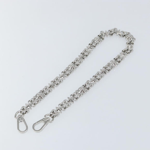 LOUIS VUITTON Chain Shoulder Strap metal 23.2"" Silver LV Auth 150649