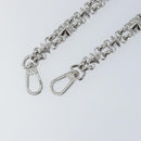 LOUIS VUITTON Chain Shoulder Strap metal 23.2"" Silver LV Auth 150649-3