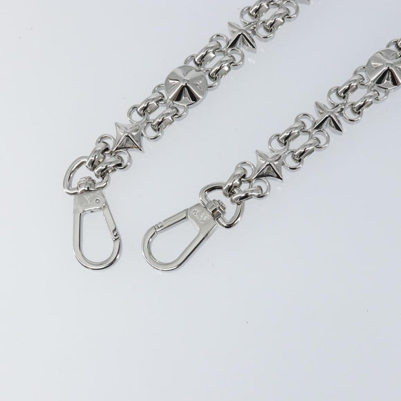 LOUIS VUITTON Chain Shoulder Strap metal 23.2"" Silver LV Auth 150649