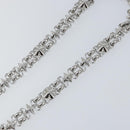 LOUIS VUITTON Chain Shoulder Strap metal 23.2"" Silver LV Auth 150649-4