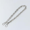 LOUIS VUITTON Chain Shoulder Strap metal 23.2"" Silver LV Auth 150649-6