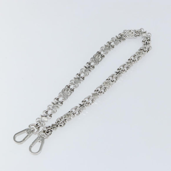 LOUIS VUITTON Chain Shoulder Strap metal 23.2"" Silver LV Auth 150649