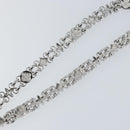 LOUIS VUITTON Chain Shoulder Strap metal 23.2"" Silver LV Auth 150649-8