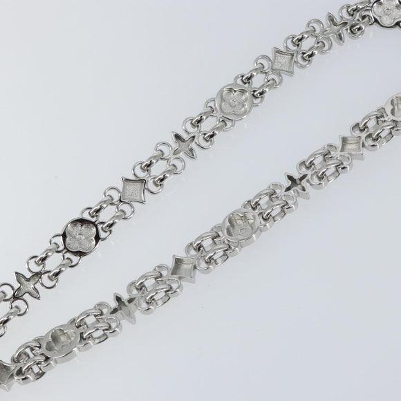 LOUIS VUITTON Chain Shoulder Strap metal 23.2"" Silver LV Auth 150649