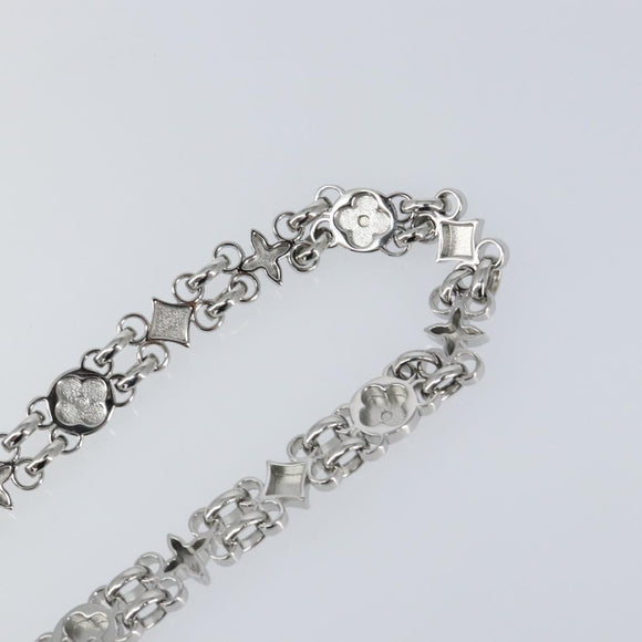 LOUIS VUITTON Chain Shoulder Strap metal 23.2"" Silver LV Auth 150649