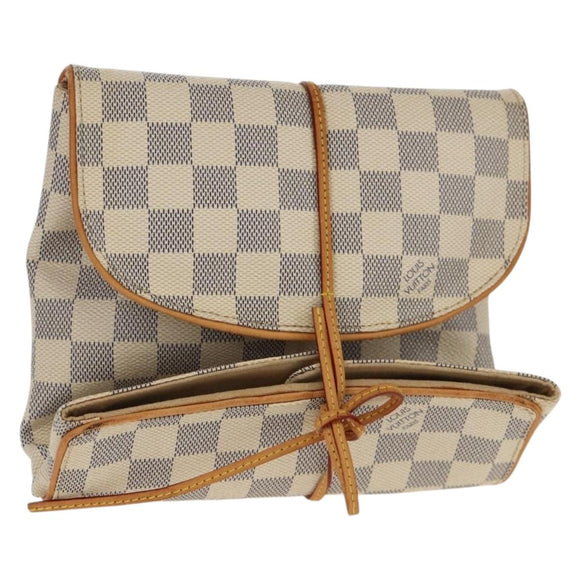 LOUIS VUITTON Damier Azur Trousse Bijoux Priable Pouch N41421 LV Auth 150695V