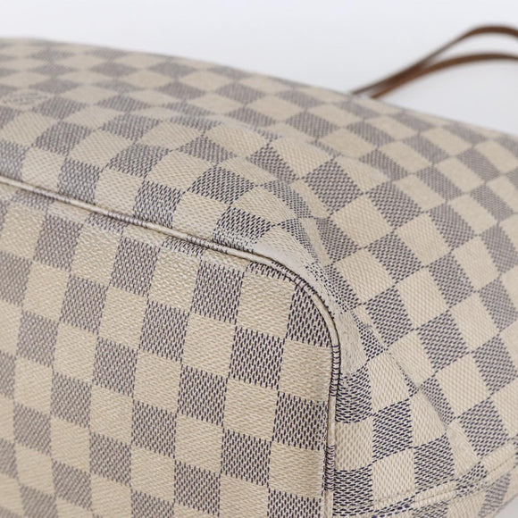 LOUIS VUITTON Damier Azur Neverfull MM Tote Bag N41605 LV Auth 150697