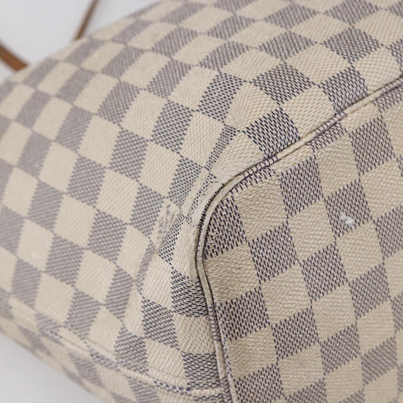LOUIS VUITTON Damier Azur Neverfull MM Tote Bag N41605 LV Auth 150697