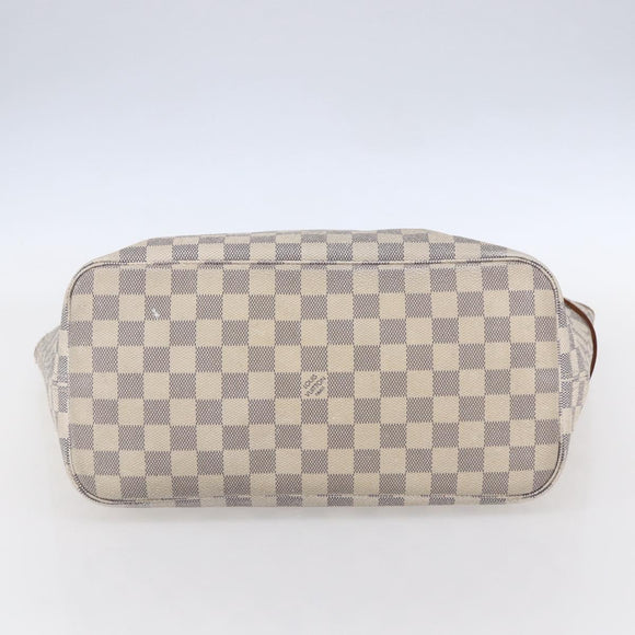 LOUIS VUITTON Damier Azur Neverfull MM Tote Bag N41605 LV Auth 150697