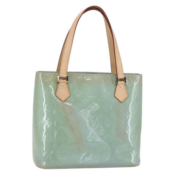 LOUIS VUITTON Monogram Vernis Houston Hand Bag Baby Blue M91005 LV Auth 150700