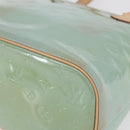 LOUIS VUITTON Monogram Vernis Houston Hand Bag Baby Blue M91005 LV Auth 150700-14