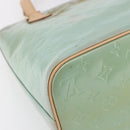 LOUIS VUITTON Monogram Vernis Houston Hand Bag Baby Blue M91005 LV Auth 150700-17