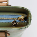 LOUIS VUITTON Monogram Vernis Houston Hand Bag Baby Blue M91005 LV Auth 150700-18