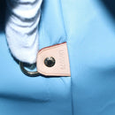 LOUIS VUITTON Monogram Vernis Houston Hand Bag Baby Blue M91005 LV Auth 150700-11