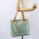LOUIS VUITTON Monogram Vernis Houston Hand Bag Baby Blue M91005 LV Auth 150700-24