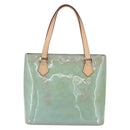 LOUIS VUITTON Monogram Vernis Houston Hand Bag Baby Blue M91005 LV Auth 150700-2