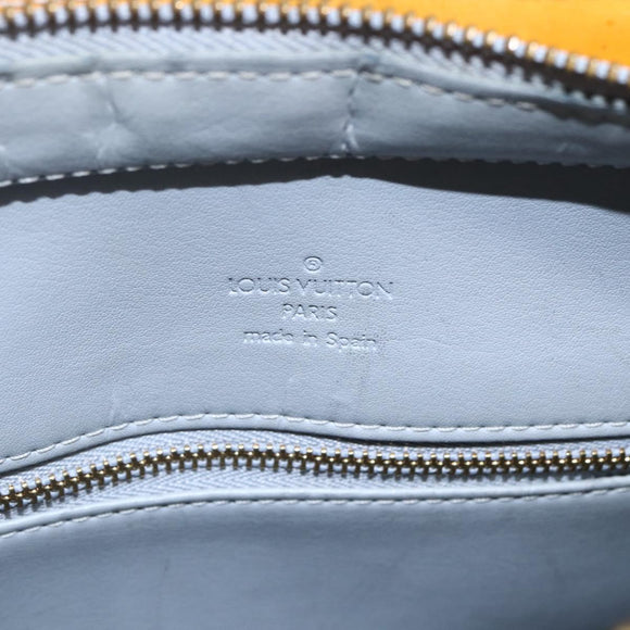 LOUIS VUITTON Monogram Vernis Houston Hand Bag Gris M91053 LV Auth 150701