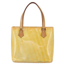 LOUIS VUITTON Monogram Vernis Houston Hand Bag Gris M91053 LV Auth 150701-13