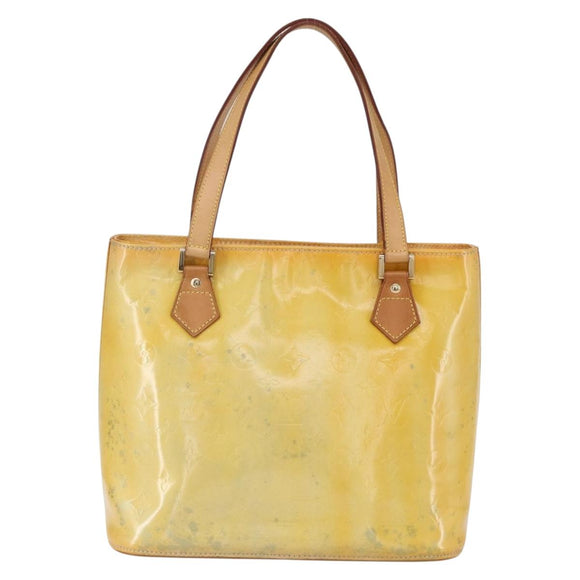 LOUIS VUITTON Monogram Vernis Houston Hand Bag Gris M91053 LV Auth 150701