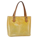 LOUIS VUITTON Monogram Vernis Houston Hand Bag Gris M91053 LV Auth 150702-1