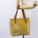 LOUIS VUITTON Monogram Vernis Houston Hand Bag Gris M91053 LV Auth 150702-23