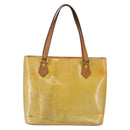 LOUIS VUITTON Monogram Vernis Houston Hand Bag Gris M91053 LV Auth 150702-2