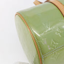 LOUIS VUITTON Monogram Vernis Bedford Hand Bag Baby Blue M91007 LV Auth 150704-14