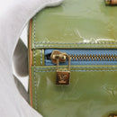 LOUIS VUITTON Monogram Vernis Bedford Hand Bag Baby Blue M91007 LV Auth 150704-17